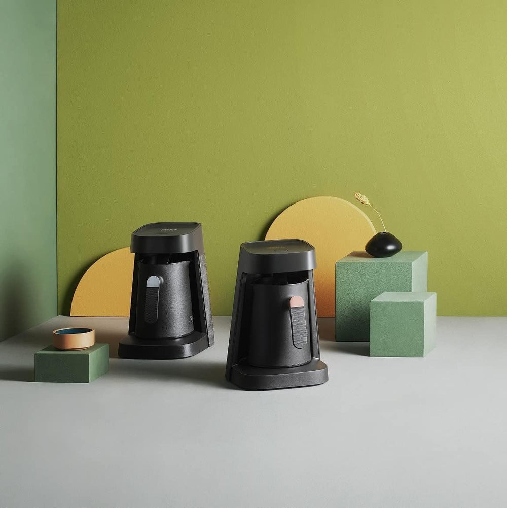 Cafetieră turcească Arzum Okka MINIO JET, 400 W, capacitate 5 căni, protecție la preaplin, sistem de avertizare acustică, cafetieră turcească, crom