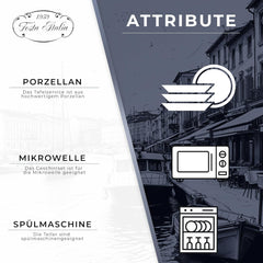 Set de veselă pentru 6 persoane - 18 piese - Set de farfurii din porțelan - Set de veselă albă - Set de bol și farfurie - Veselă modernă - Farfurii - Serviciu de masă - Set de veselă pentru 6 persoane