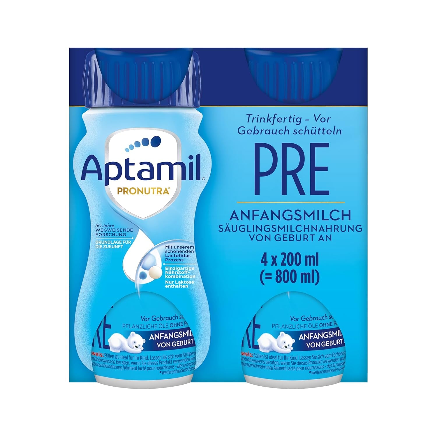 Aptamil Pronutra Pre - Infant formula from birth - With vegetable oils, without palm oil - 6 x 4 x 200 ml (4800 ml)
