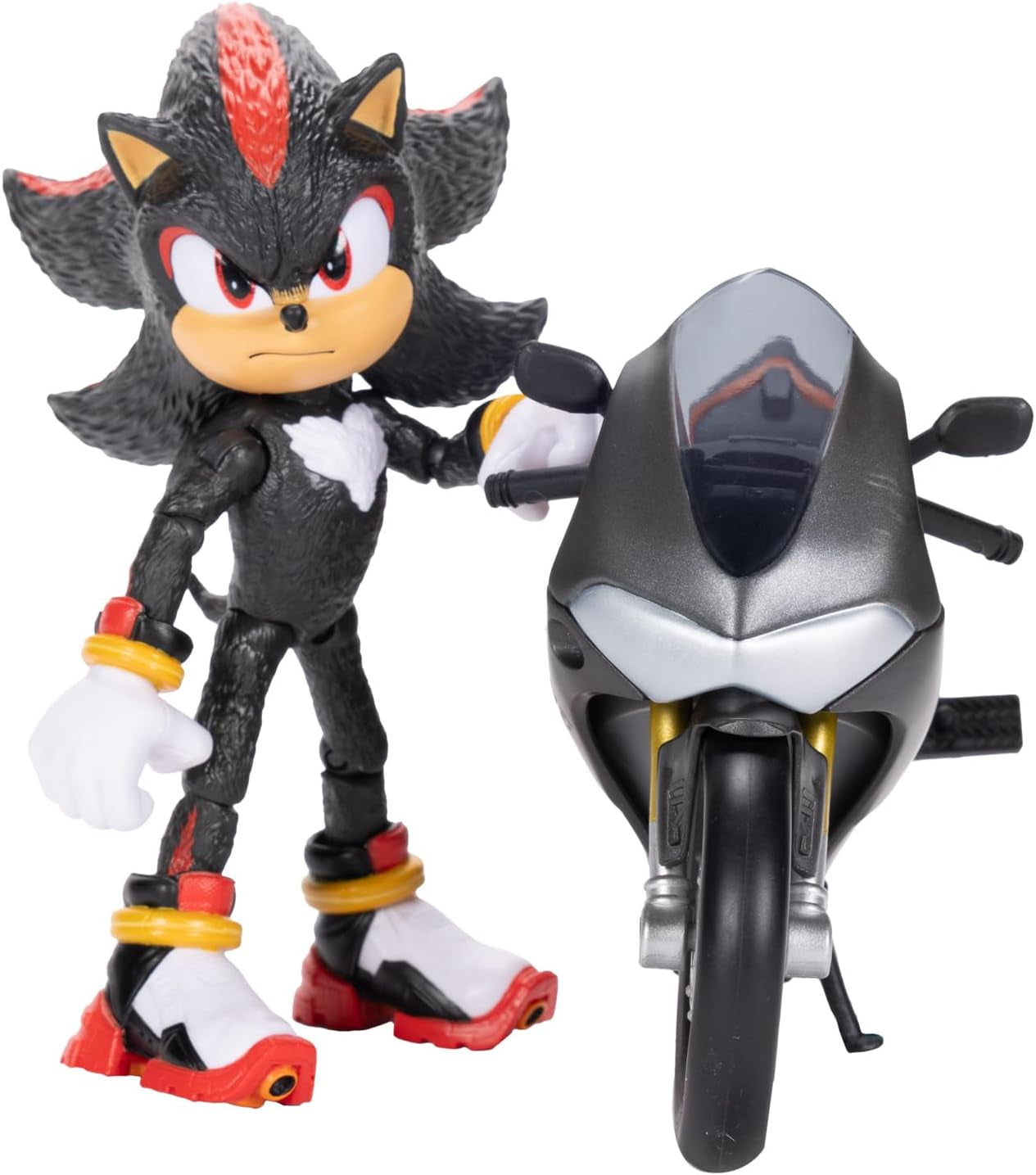 Sonic 3 The Movie Shadow Figure, 15 Cm, Movable, Inclusiv Shadow Mobile de la Jakks Pacific, Acoustic, Negru Action figures Naty Shop