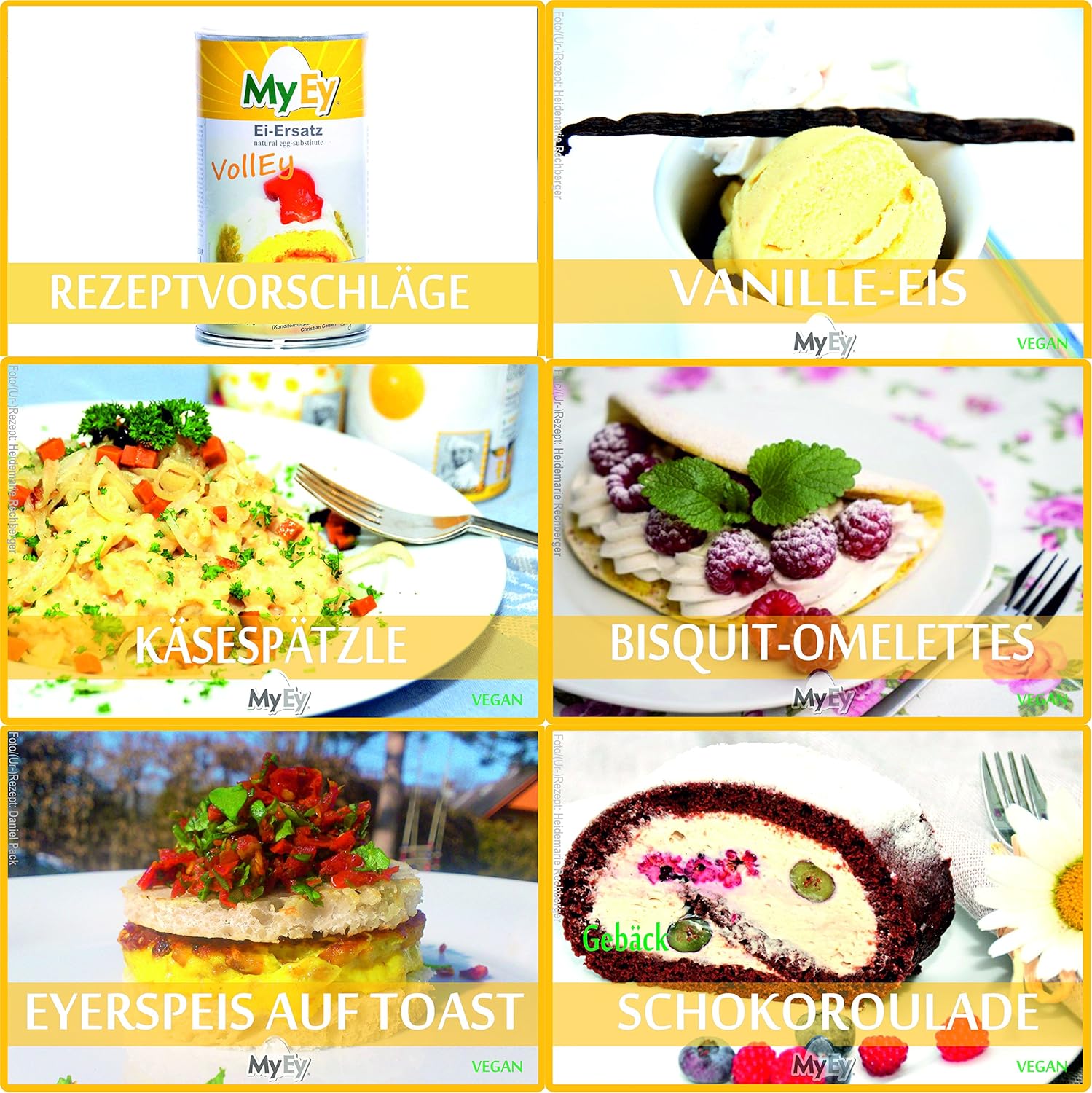 MyEy VollEy Ei Ersatz 200g - Vegan powder for cooking and baking
