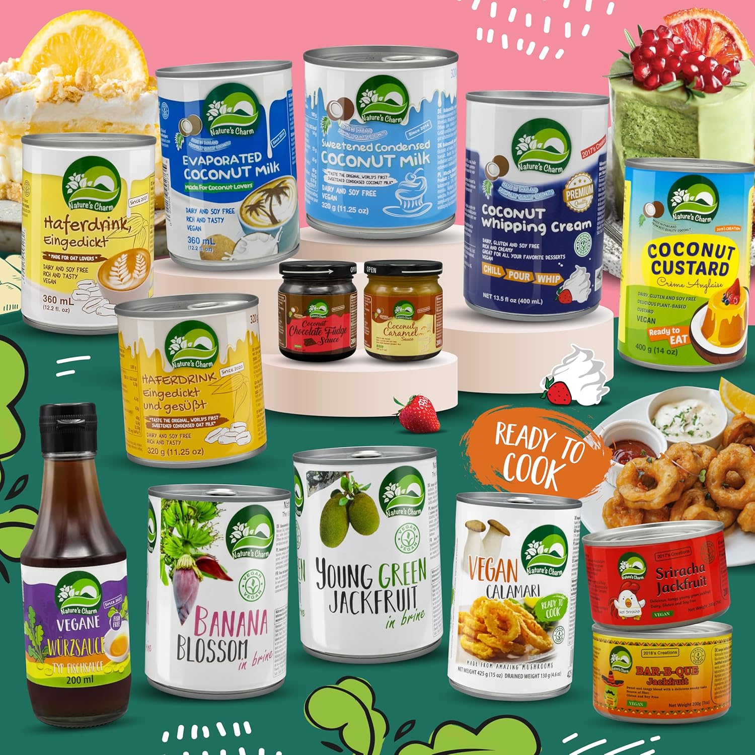 Nature's Charm Vegan Condensed Oat Milk - Coffee And Desserts