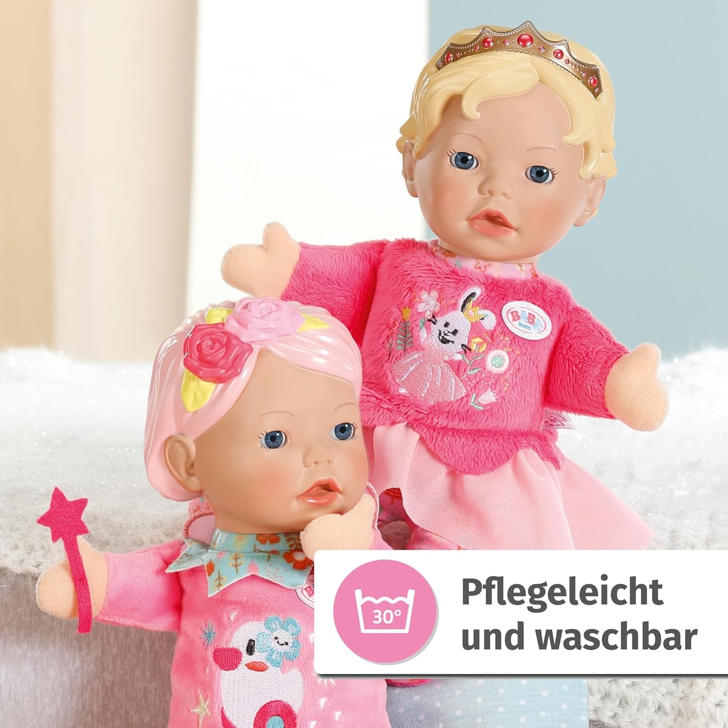 BABY born for babies Fee, păpușă cu corp moale și buzunare pentru degete în brațe, marionetă de mână înaltă de 26 cm, 834695 Zapf Creation