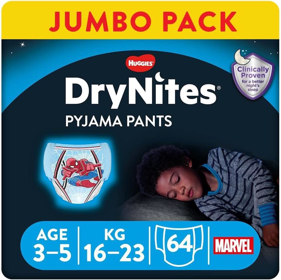 HUGGIES Drynites night diapers, for boys 4-7 years (17-30 kg), 30 pieces Naty Shop 64 pcs 64 pcs