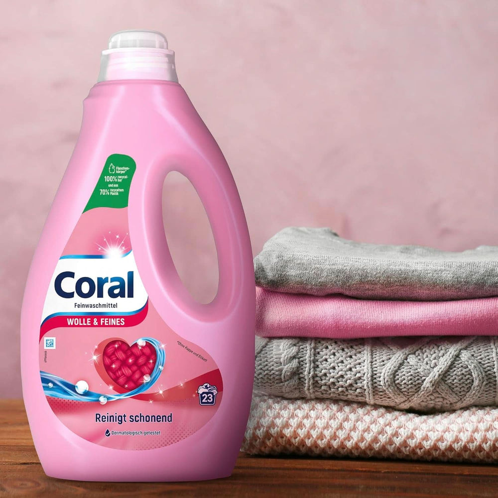 Coral delicate liquid detergent for wool and delicate laundry, 23 washes, 1.15 liters Laundry Detergents Naty Shop