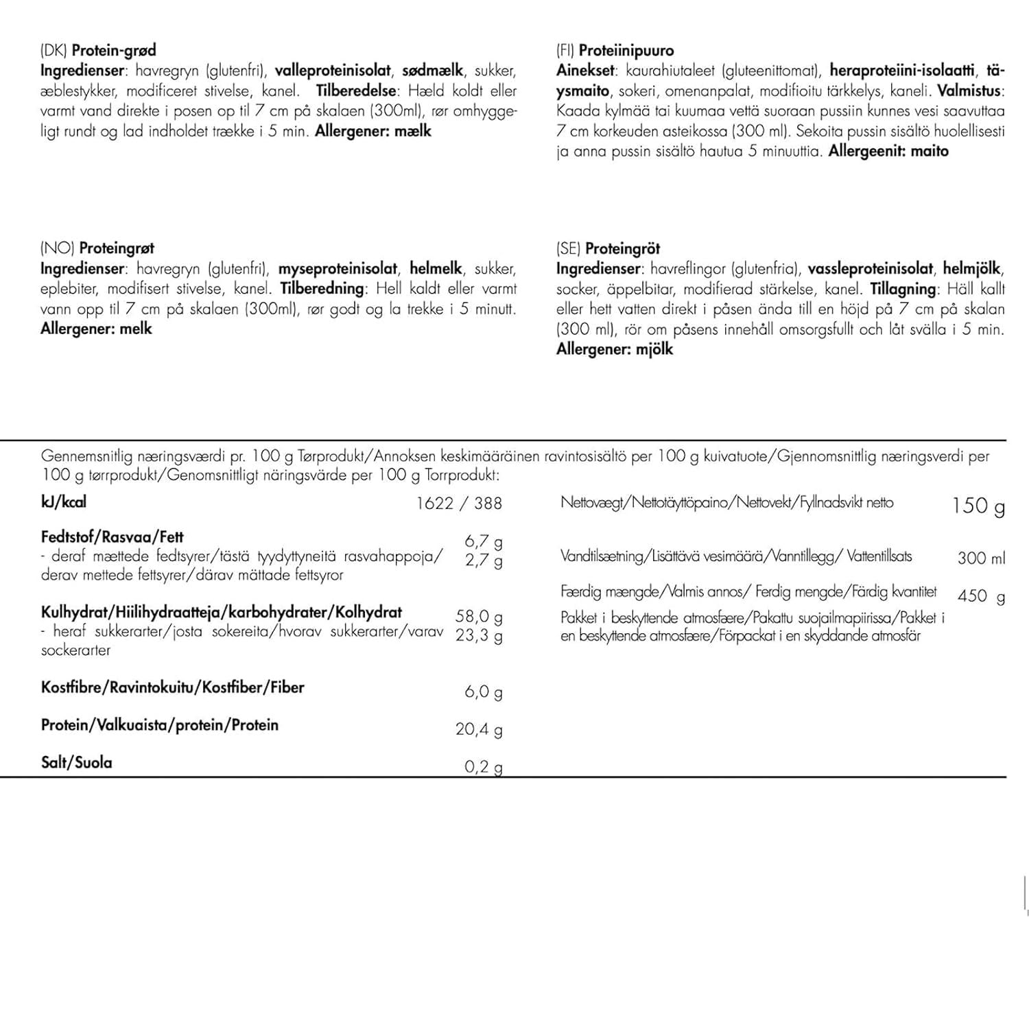 Trek'n Eat Protein Porridge – High Protein Breakfast for the Outdoors | Freeze-dried table for camping, hiking and expeditions | Filling, quick to prepare, ideal for traveling