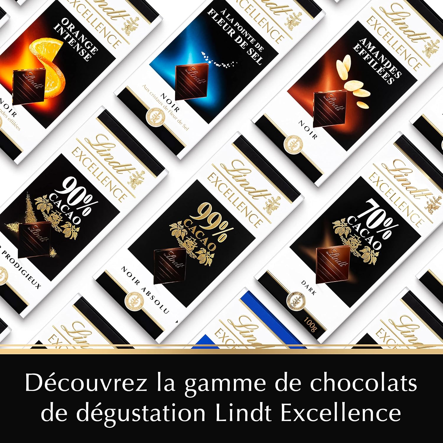 Lindt Excellence 78 Percent Cocoa Bar - Cocoa Intensity Persistence Vegan Bar 100g Ideal Gift