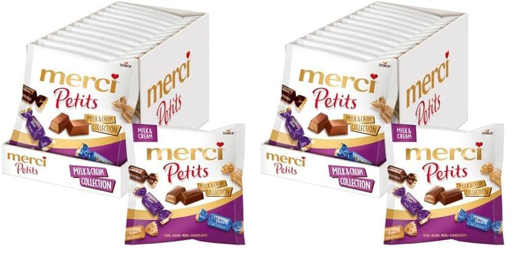 Merci Petits Chocolate Collection - Mix de specialități de ciocolată Bomboane de Ciocolata Naty Shop Set 2 x 12 X 125G Milk Cream Collection