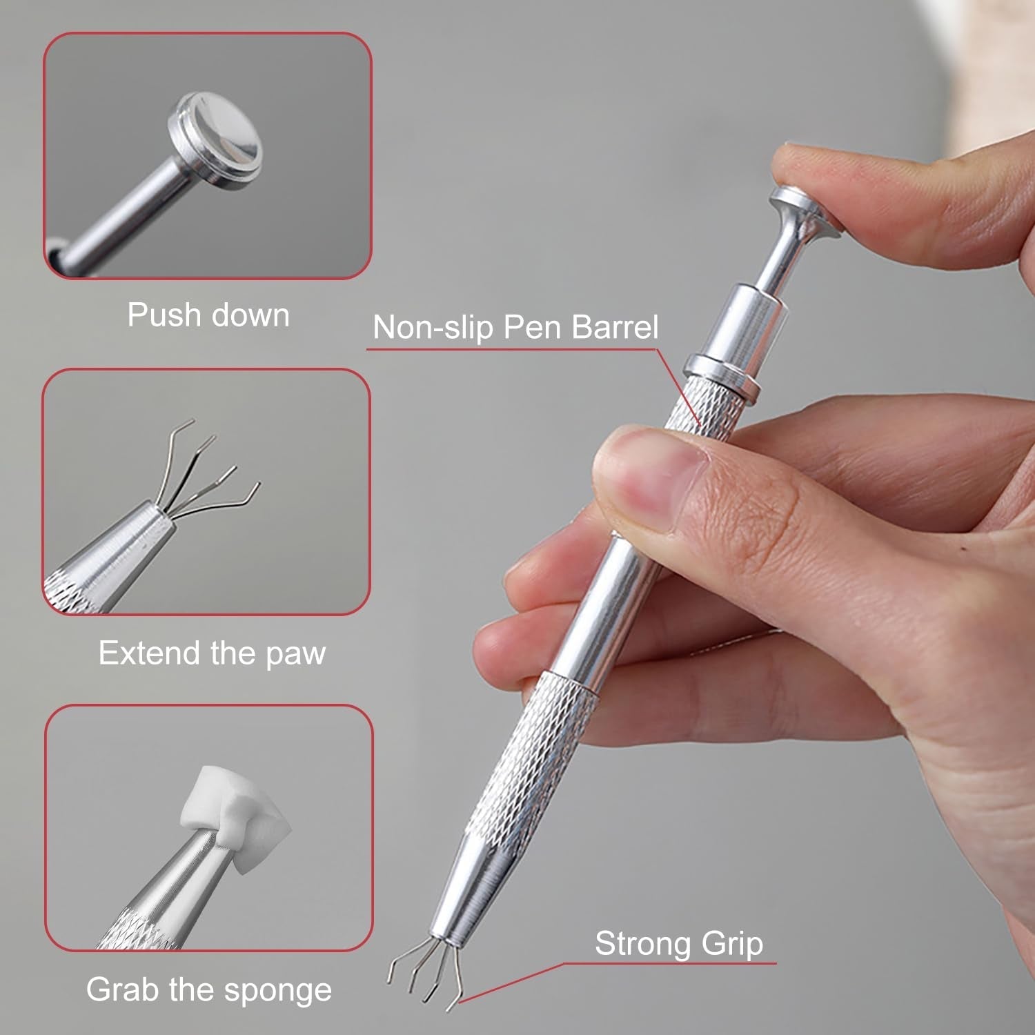 200 Stück Nail Art Schwamm Mit Metallgreifer, Sponge Nagel Pinsel, Nageldesign Zubehör Schwammpinsel, Um Eine Vielzahl Von Gradient Nail Art Patterns Zu Erstellen(Weiß?