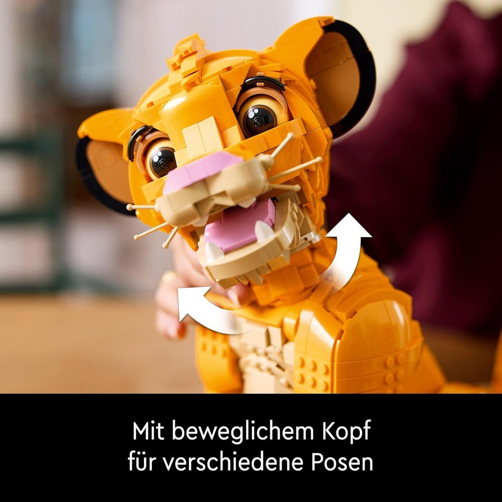 Lego Ç€ Disney Simba, the young lion king, building toy for collection with creative animal figurines, relaxing activity for adults, gift idea for women 43247 Building sets Besuche den LEGO-Store