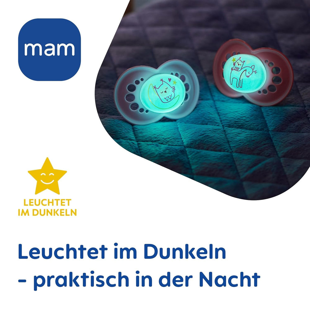 Suzete MAM Original Day & Night Matt | 6-16 luni | Set suzetă | Acceptare 94% | Ajută la prevenirea alinierii dinților nedoriți | Dezvoltat împreună cu dentiști | Silicon SkinSoft | Ursuleț/Vulpe | Pachet de 4