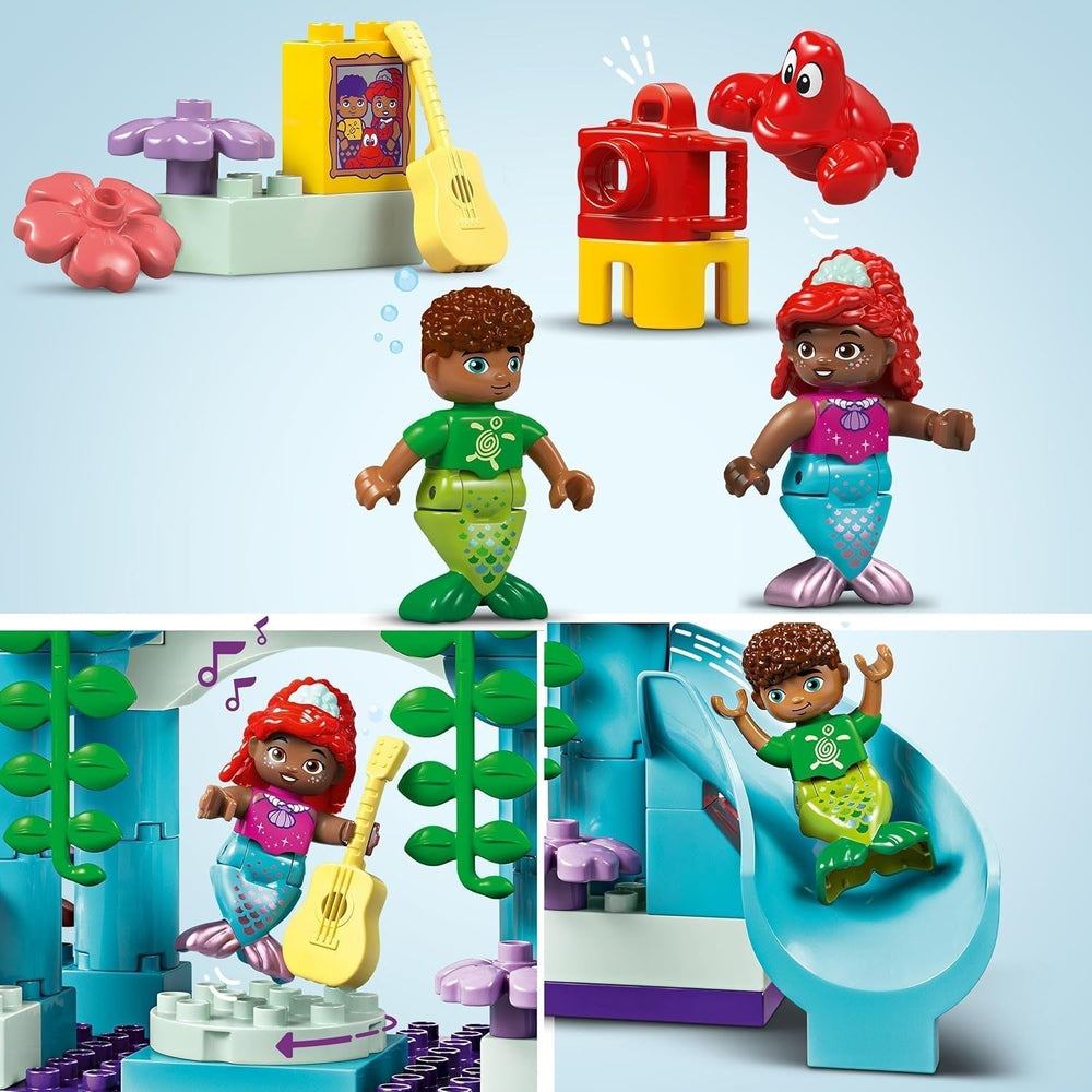 LEGO DUPLO | Disney Ariel's Magical Underwater Palace, educational toy for Ariel the mermaid, underwater castle for children over 2 years old 10435 Building sets Besuche den LEGO-Store
