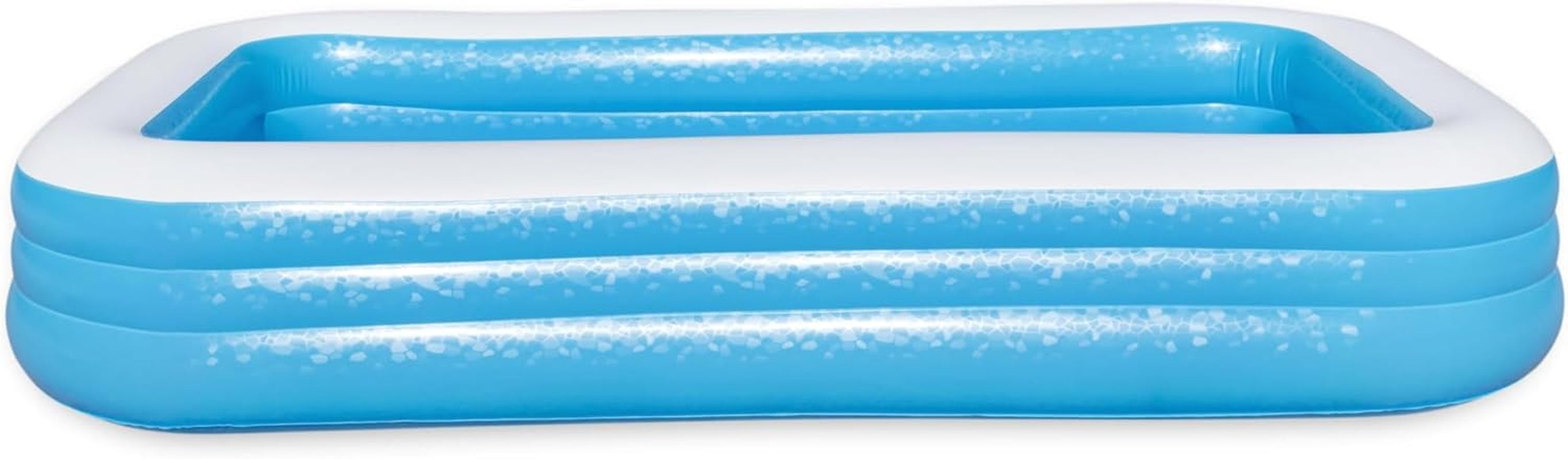 Bestway Family Pool Deluxe Rectangular Children's Pool Easy to Install Blue 305x183x56cm Inflatable Mattresses and Inflatable Accessories 305x183x56cm Color