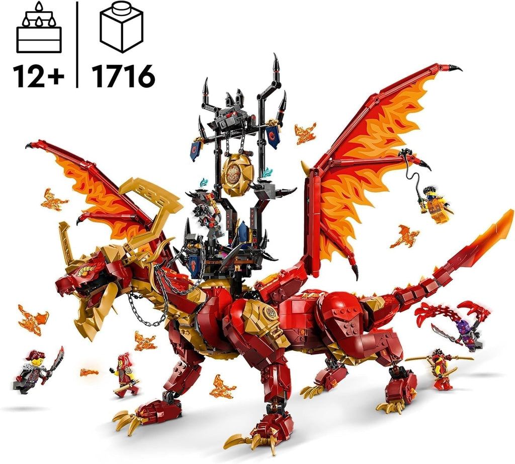 LEGO NINJAGO Dragonul de primăvară al mișcării, jucărie de aventură pentru copii, set de joacă Ninja cu 6 minifigurine, cadou de ziua de naștere pentru băieți și fete începând cu vârsta de 12 ani, set de joacă Fantasy 71822 Seturi de constructie Besuche den LEGO-Store