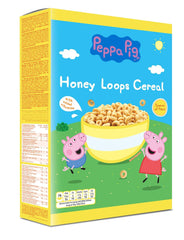 Peppa Pig Honey Loops Cereal, Knusprige Vollkorn Frühstückscerealien Mit Zugesetzten Vitaminen, 1Er Pack (1 X 375G) Cereal Naty Shop Peppa Pig