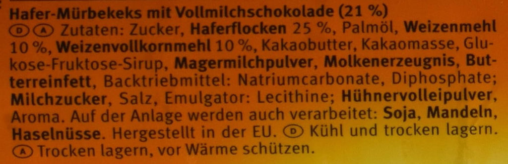 Brandt Hobbits Chocolate - Pachet de 18 - Cutie de depozitare - Biscuiți integrali cu conținut ridicat de fibre, fulgi de ovăz și jumătate de ciocolată fină (18 x 265 g)