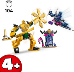 LEGO NINJAGO Arin's Battle Mech, Ninja toy for children aged 4+ With figures Incl. Arin with mini katana, action figures and mechs, small gift for boys and girls 71804 Building sets Besuche den LEGO-Store