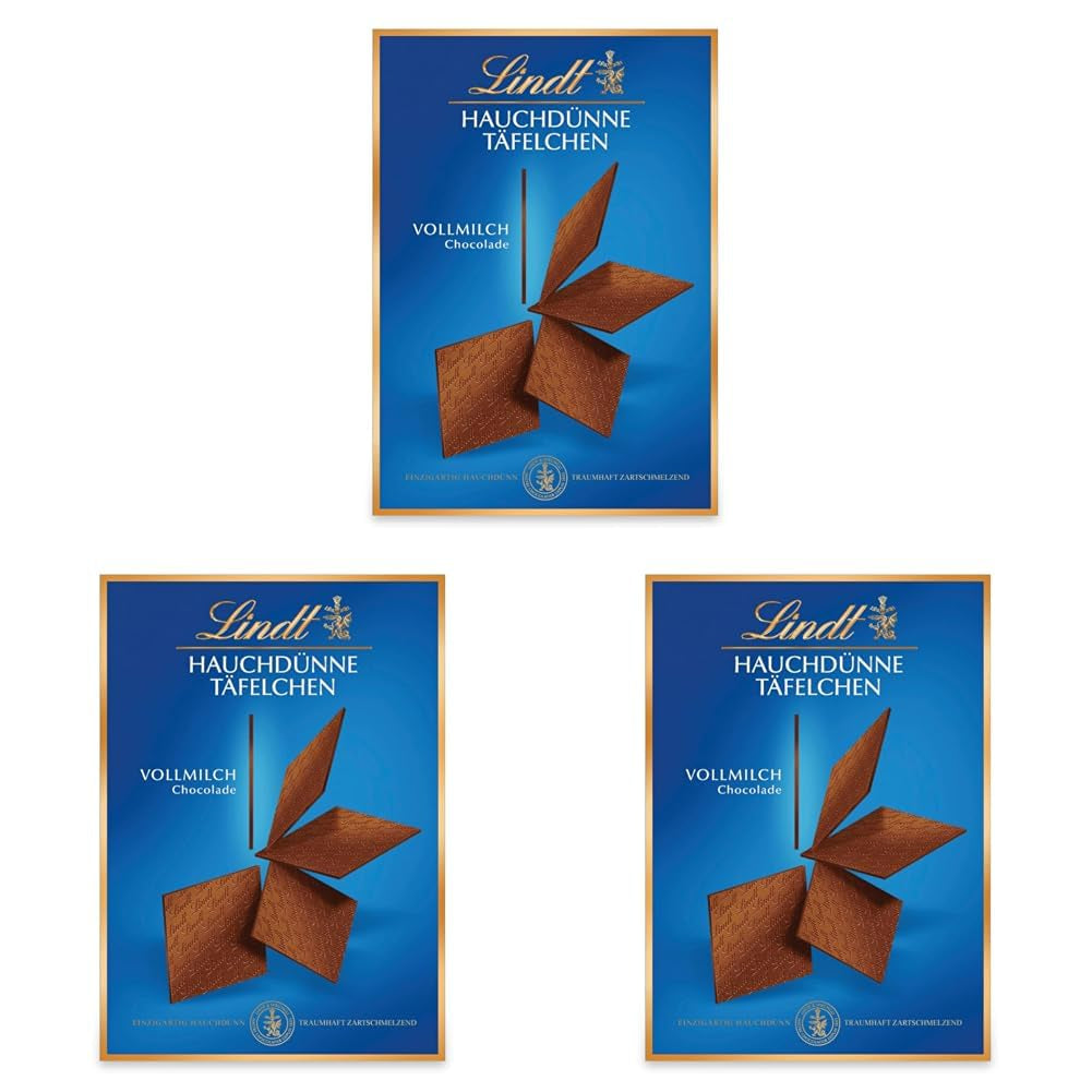 Lindt Chocolate Ultra-Thin Dark Chocolate Bars | 125 g | Ultra-thin bars of the finest dark chocolate | Especially thin and fine | Chocolate gift (1 pack)