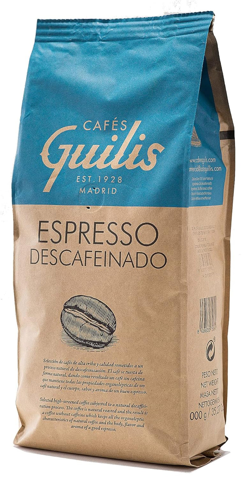 CAFES GUILIS DESDE 1928 AMANTES DEL CAFÉ - Cafea boabe Arabica decofeinizată 1 Kg Cafea Naty Shop 1 Kg Conține cafeină