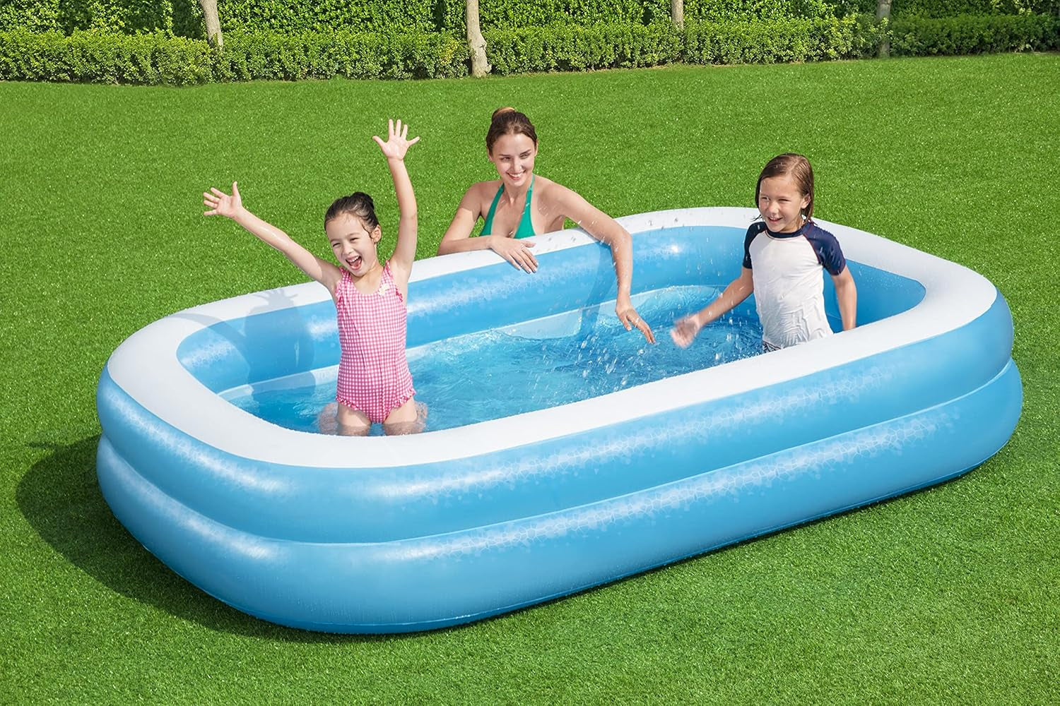 Bestway Family Pool, Rectangular Children's Pool, Easy to Assemble, Color, 262 x 175 x 51 cm