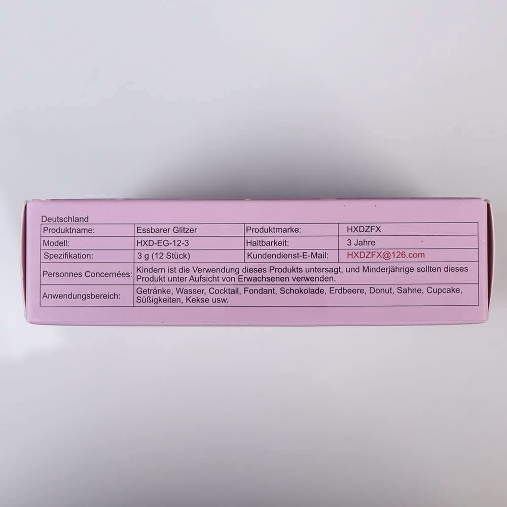 Set glitter comestibil, pudra, 3 grame per culoare Naty Shop