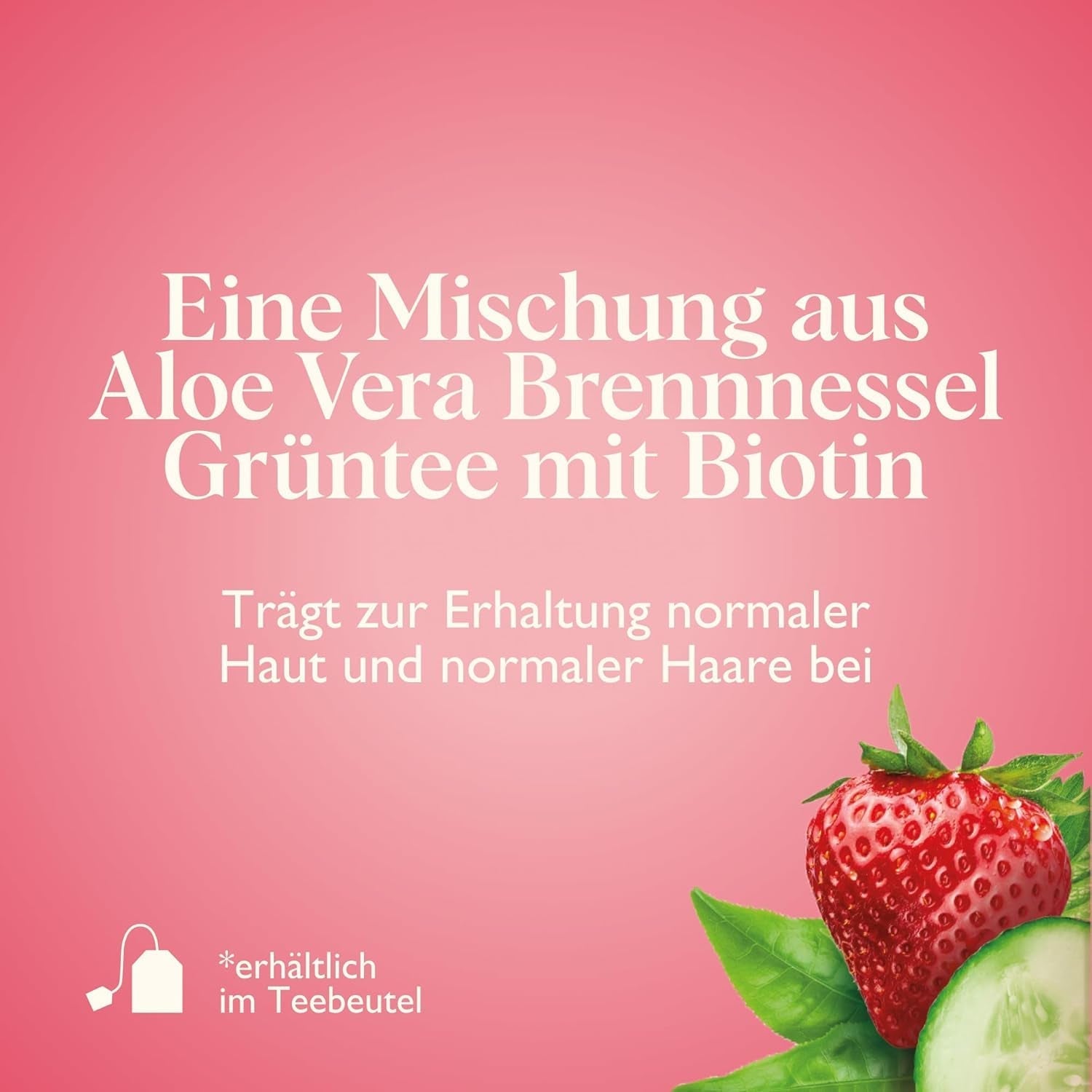 Twinings GLOW Ceai verde cu aloe vera și urzică cu biotină - Amestec de ceaiuri din plante benefice pentru îngrijirea naturală a pielii și părului, pachet de 12 (10 pliculețe fiecare)