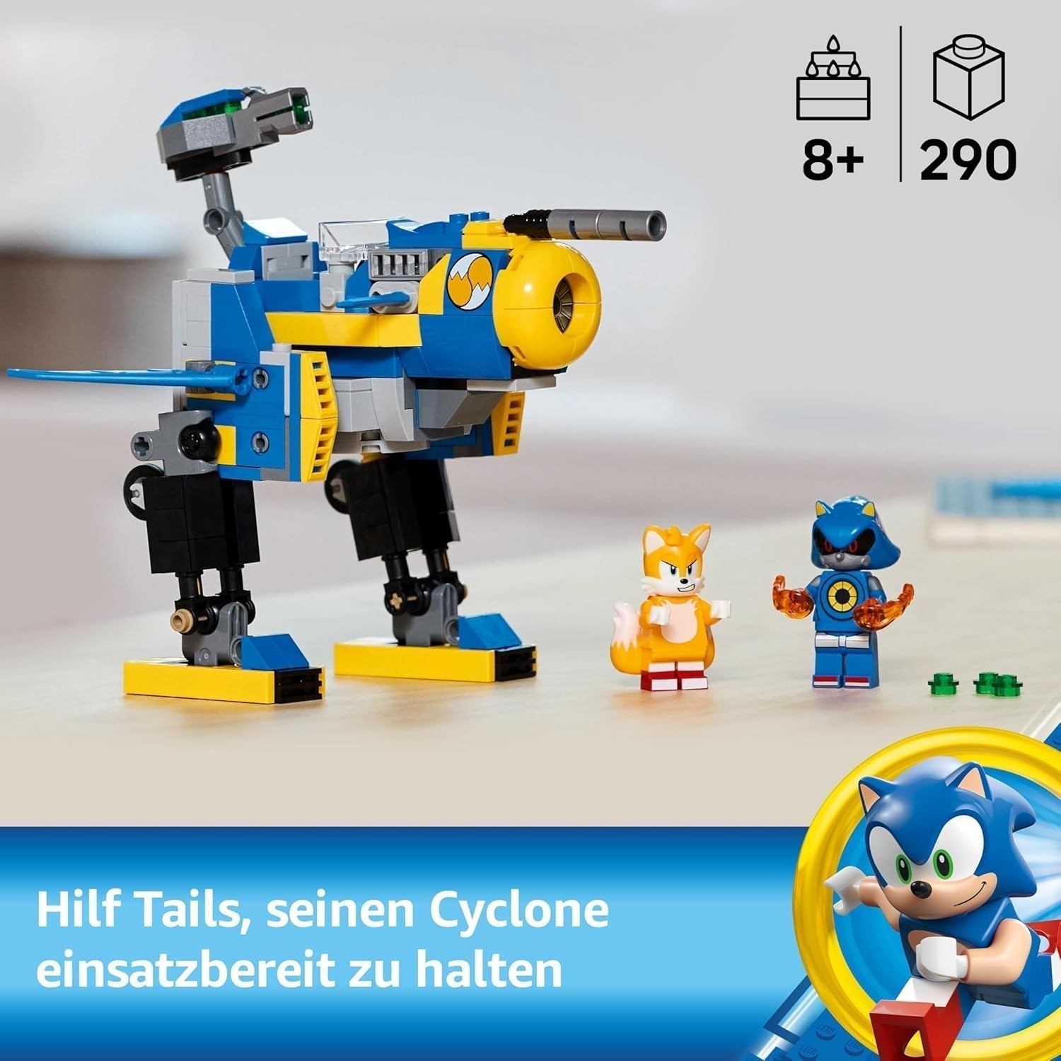 LEGO Sonic the Hedgehog Cyclone Vs. Metal Sonic - Mechs collectible toy with 2 video game minifigures - Gift idea for boys and girls from 8 years old and teenage game fans 77002 Building sets Besuche den LEGO-Store