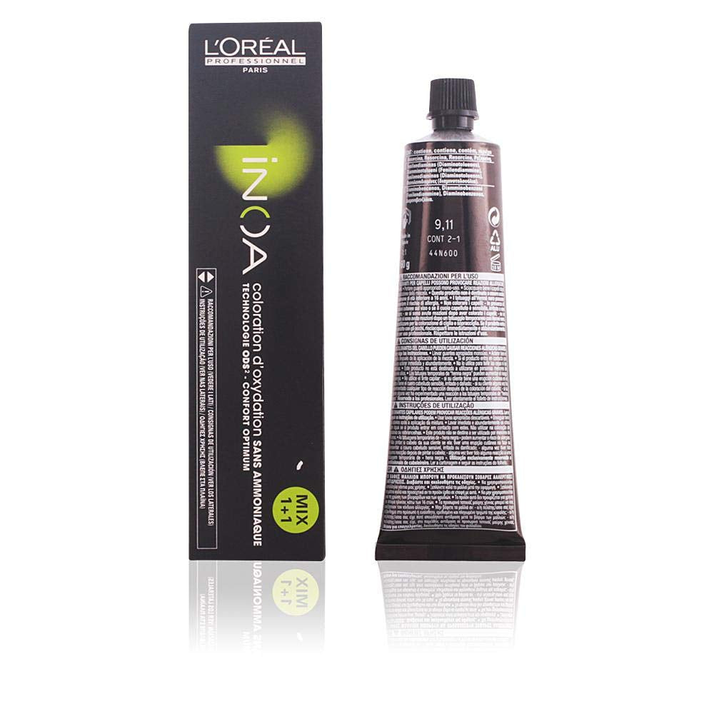 L'Oréal Professionnel INOA Colorație oxidativă fără amoniac 4 maro mediu, 1 pachet, (1x 60 ml) Vopsea pentru par Naty Shop 9.11 Blond foarte deschis Cenușă profundă 60 Ml (1 pachet)
