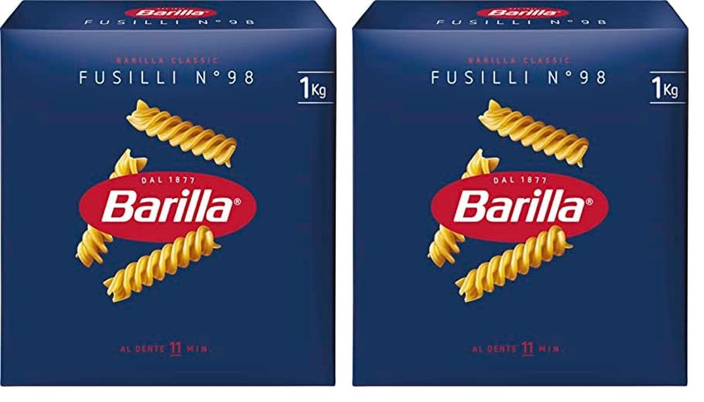 Pasta Barilla Classic Fusilli no. 98, from high quality durum wheat, always al dente, 1 kg