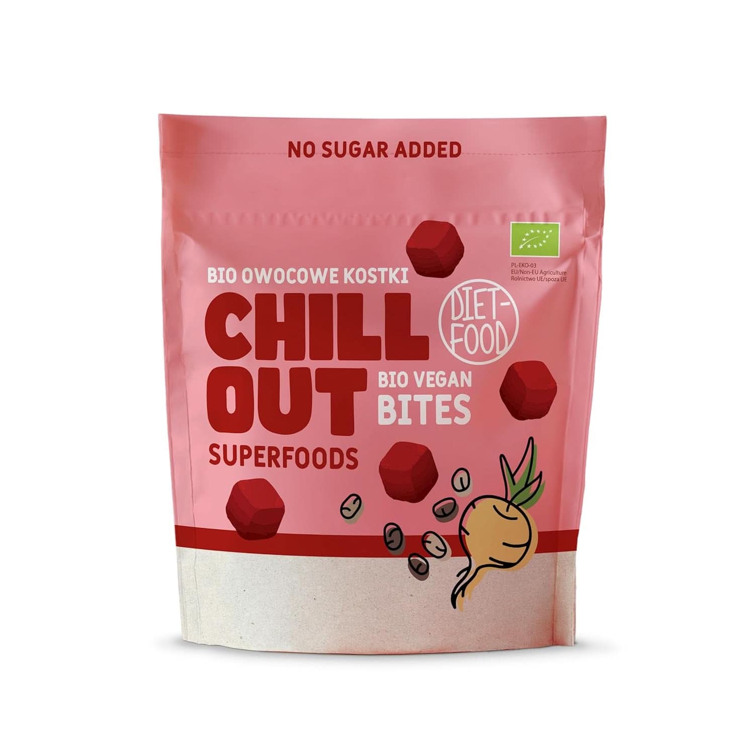 Organic fruit cubes, 100% fruit, 120 grams Dehydrated products Naty Shop Chill Out