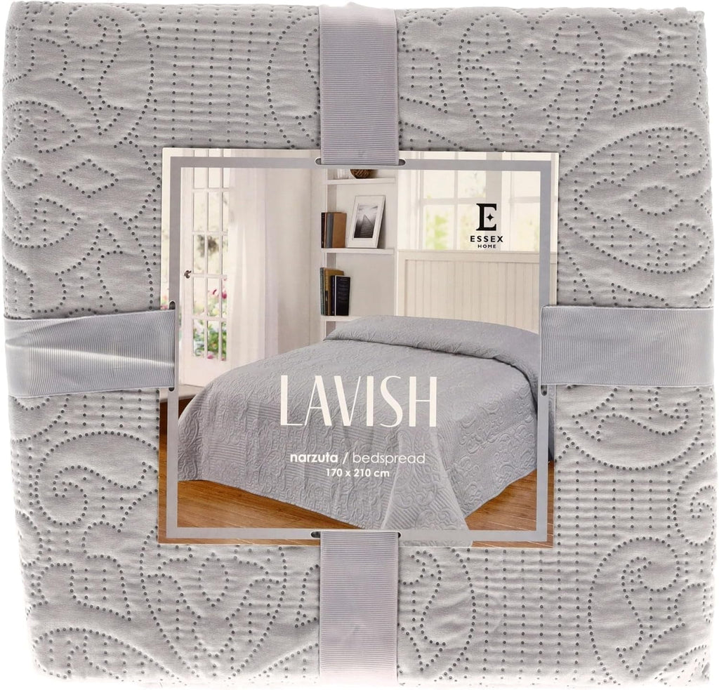 ESSEX - Cuvertură de pat 200 X 220 cm, ideală pentru dormitor, cuvertură de pat moale și confortabilă, matlasare modernă - Botanică, verde Paturi si Cuverturi Besuche den ESSEX-Store Gri (Lavish) 170 X 210 Cm