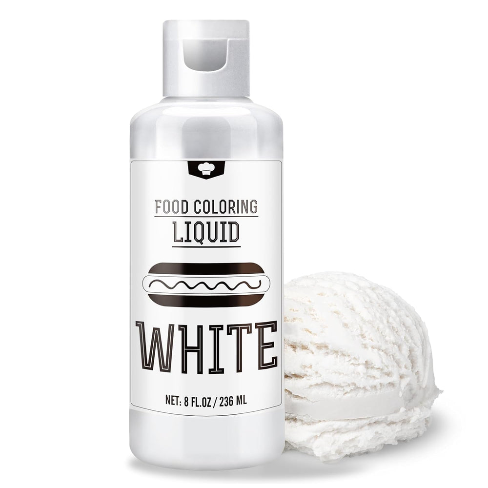 Lebensmittelfarbe - 30 X 10Ml Lebendige Lebensmittel Farben Zum Backen, Kuchen Dekorieren, Zuckerguss, Kekse, Fondant Und Macaron - Flüssige Food Coloring Für Die DIY Seifenherstellung Und Basteln Naty Shop Weiß