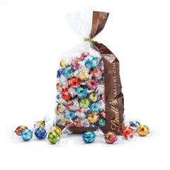 Chocolate mix LINDOR | 1371 g | Approx. 109 balls: Classic mix for milk chocolate balls and LINDOR | Approx. 80 chocolate balls (milk, white, dark 60%, hazelnut) | Bulk package, 1 kg
