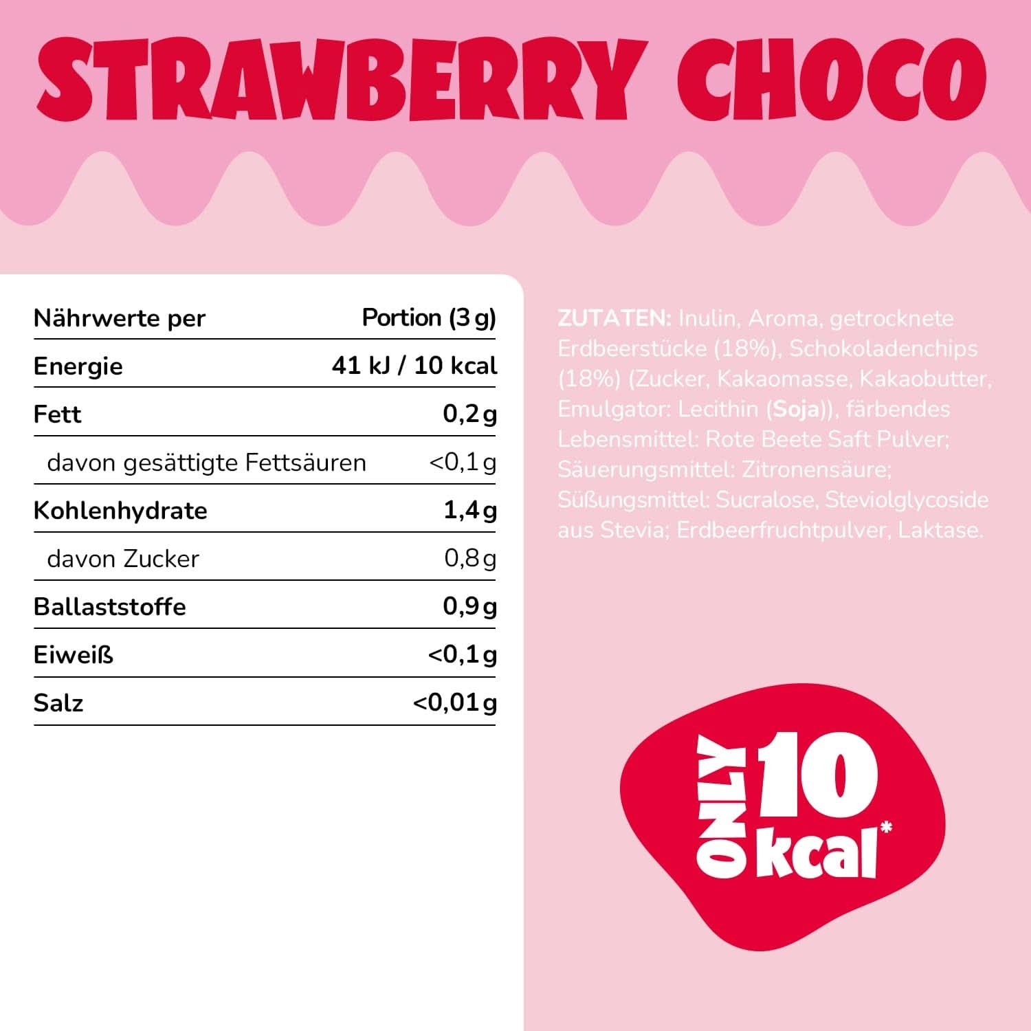 Ahead Flavor Powder, Strawberry Chocolate 250 grams, 83 servings Flavors Naty Shop