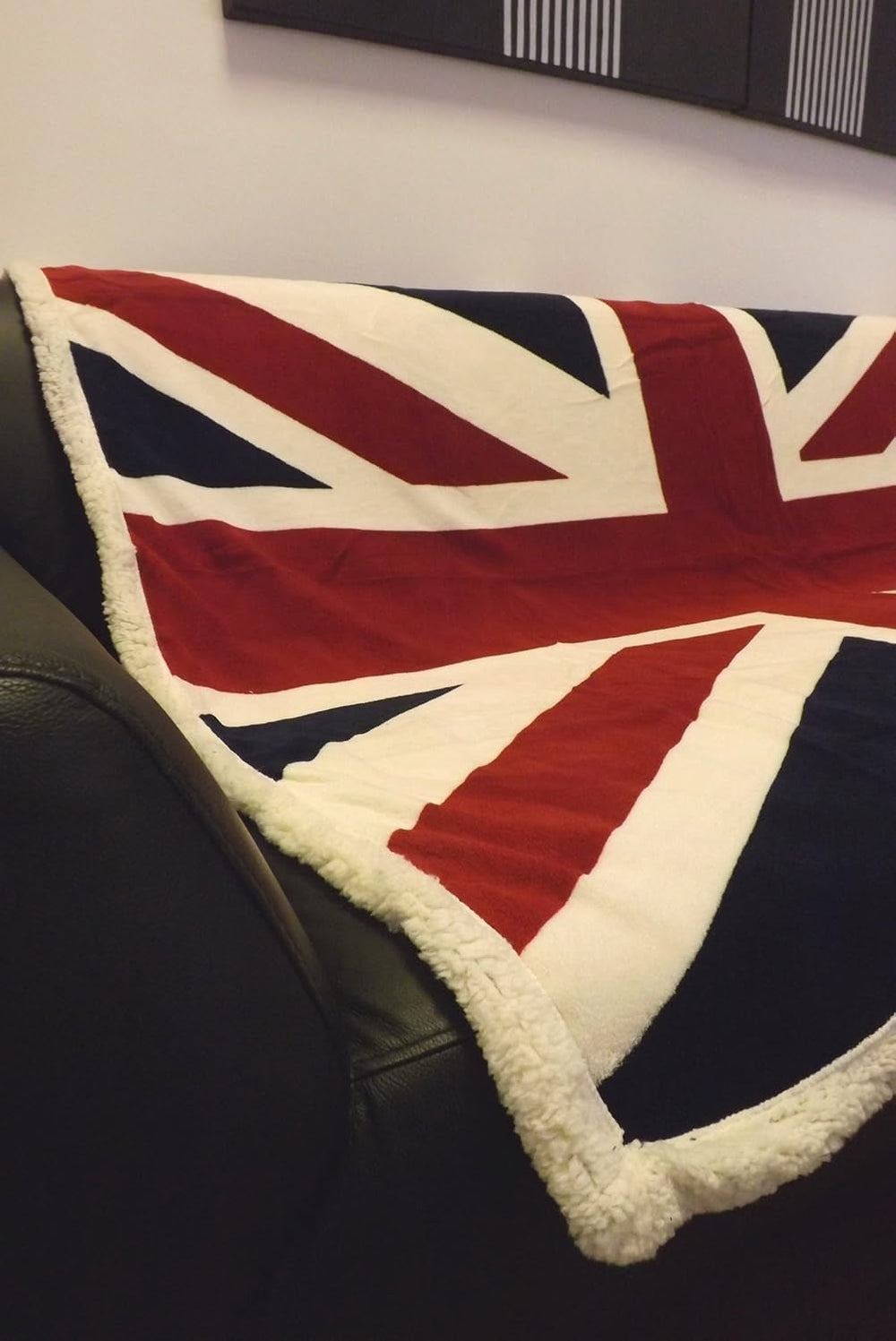 Rapport Union Jack Flag Extra Soft Fleece Bed/Sofa Blanket Red/White/Blue. Beds and Blankets Rapport Red / White / Blue