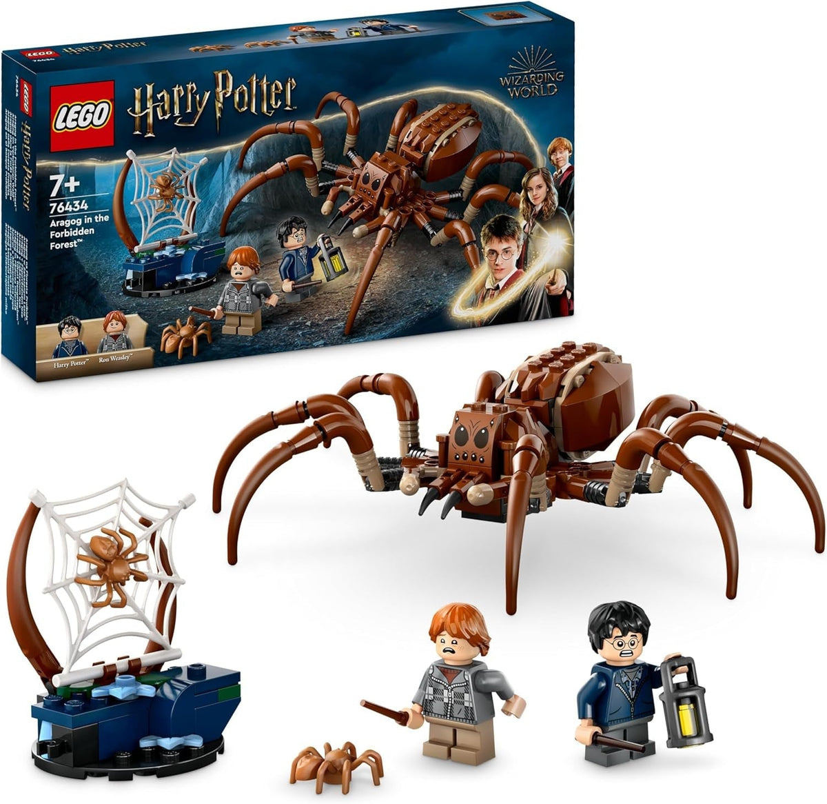 LEGO Harry Potter Aragog in the Forbidden Forest Spider Fantasy Playset Mythical Creature 2 Minifigures Magical Gift for Boys, Girls and Fans 7+ 76434 Building Sets Besuche den LEGO-Store Default Title