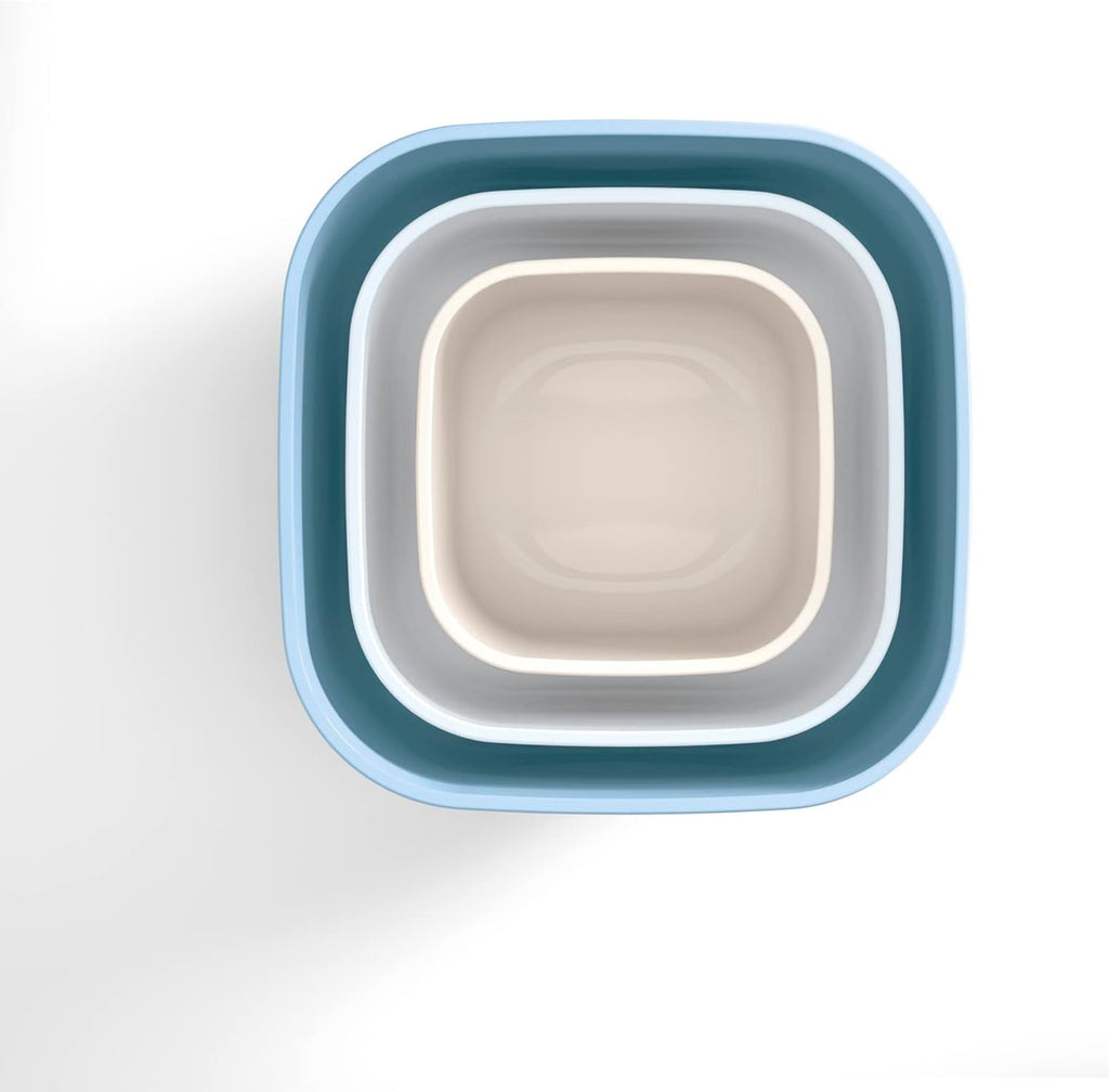 Guzzini - Kitchen Active Design, STORE&MORE Set de 3 cutii etanșe pentru frigider/congelator/microunde, înalte - 19,5 x 19,5 x h12,3 cm | 750/1550/2800 cc- 17070852 Cutii depozitare alimente Naty Shop