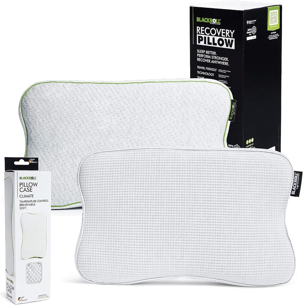 BLACKROLL® Recovery Pillow Set Jersey, pernă ortopedică pentru coloana cervicală din spumă cu memorie - Fabricat în Germania Perne ortopedice cervicale Naty Shop Pernă climatică + husă de pernă