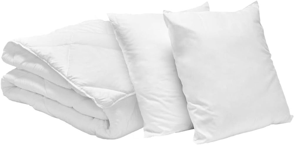 Bleu Calin Pack duvet 1 person 140X200 Cm + 1 pillow 60X60 Cm, 95° washable Duvets and quilts Naty Shop 220 X 240 Cm 2 pillows