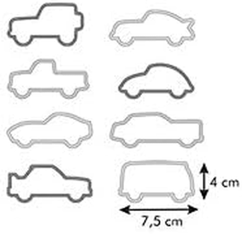 Forme de biscuiți Tescoma, mașinuțe DELÍCIA KIDS, 8 buc.