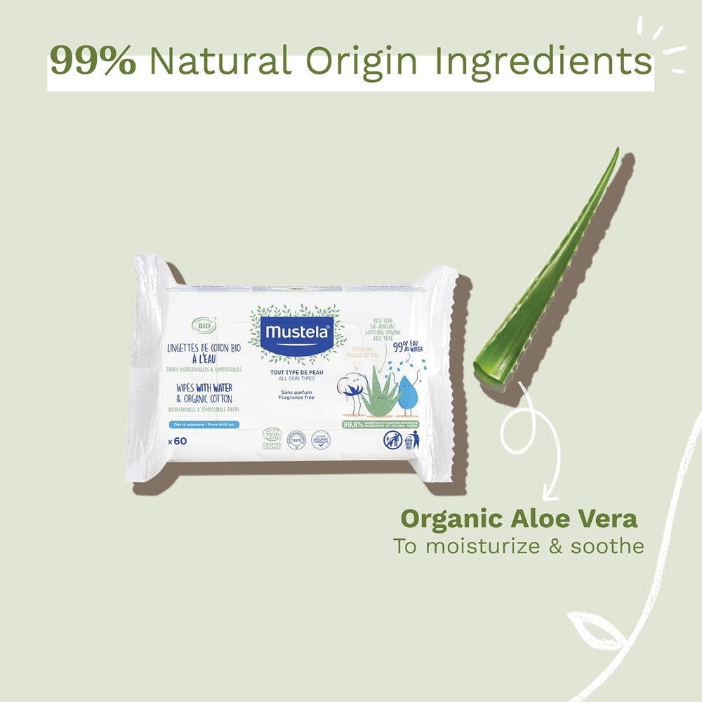 Lingette Coton À L'Eau 60 pcs