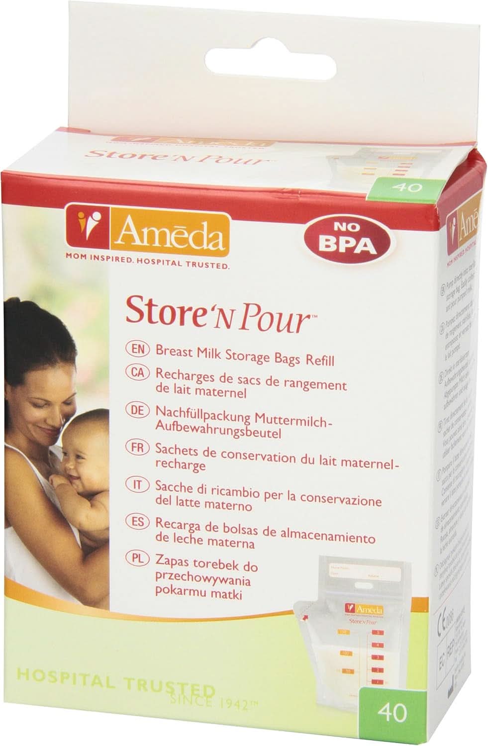 Bags for breast milk - 40 pieces Food and Breastfeeding Accessories Bebe Naty Shop