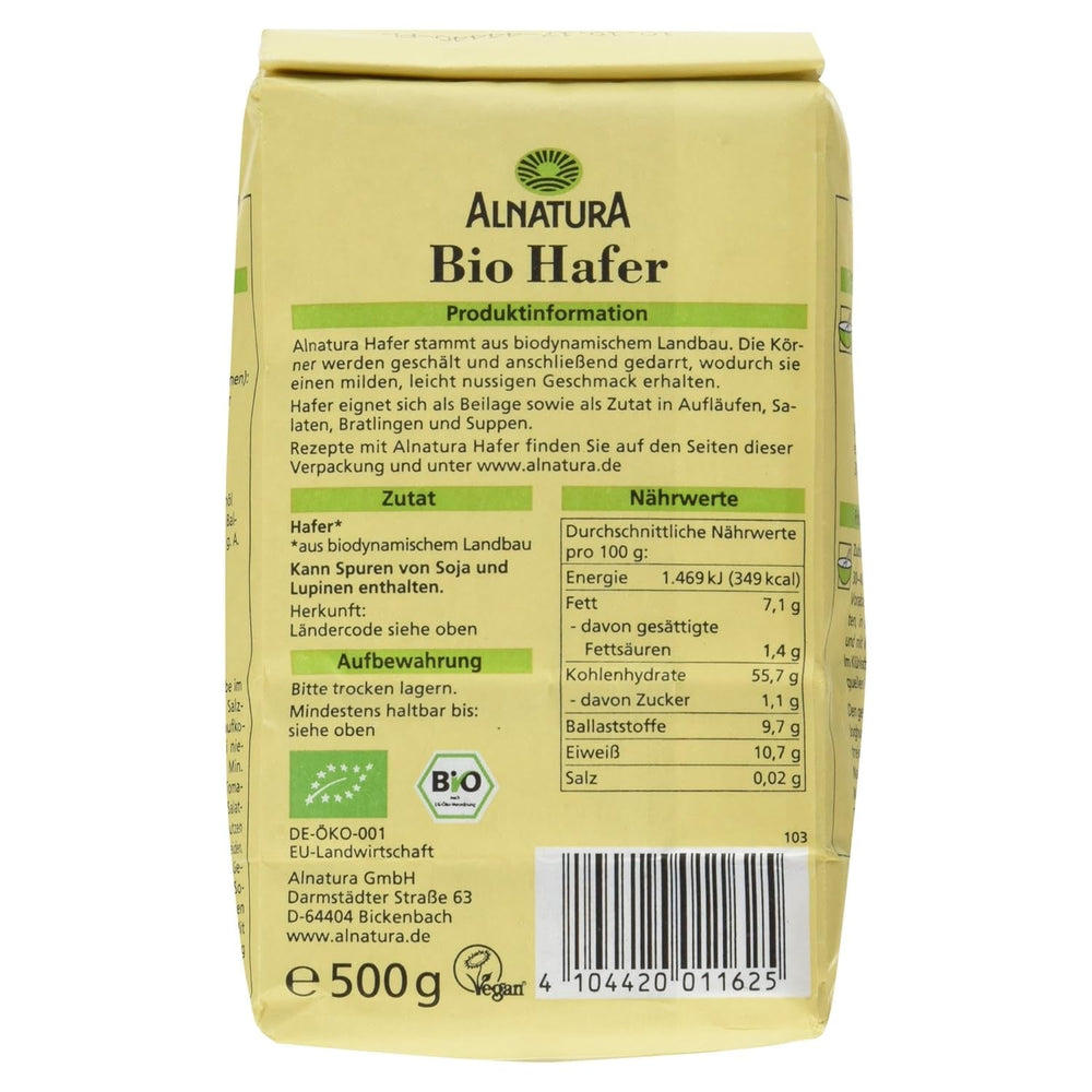 Boabe de ovăz organice, 500g