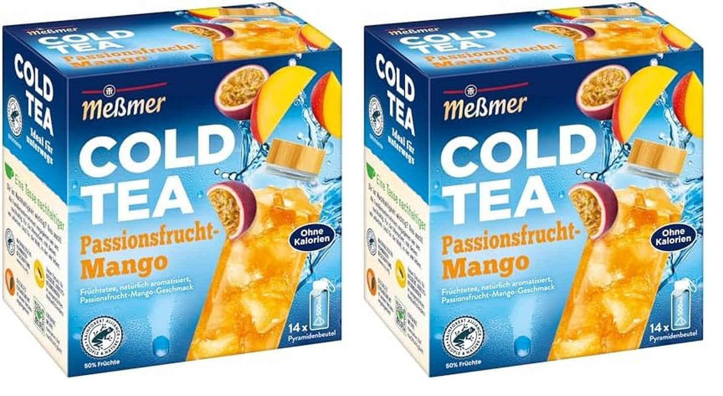 Meßmer Cold Tea Sommer-Beere | 14 pliculețe piramidale | Fără gluten | Fără lactoză | Vegan