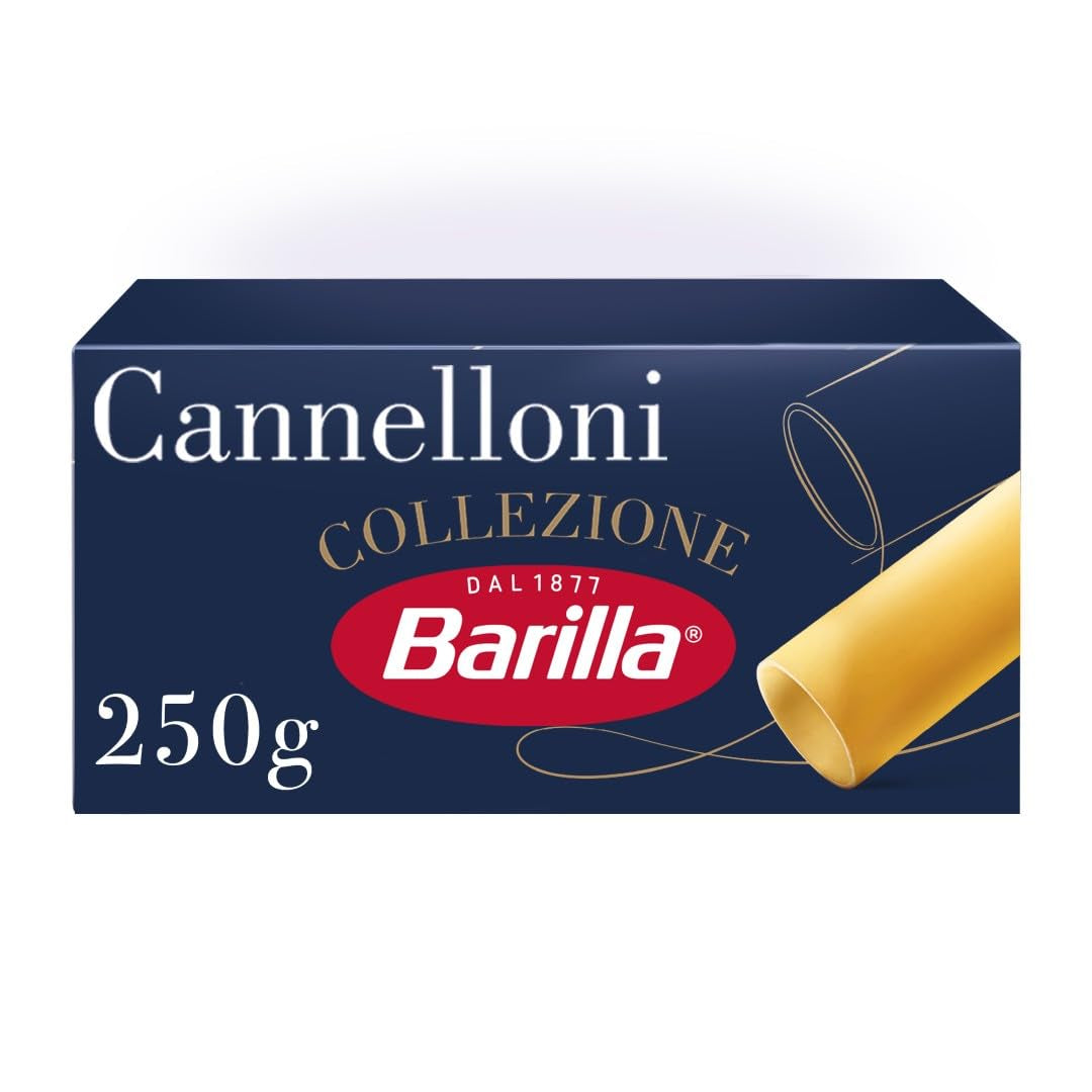 Barilla Collezione Cannelloni High Quality Durum Wheat Pasta Always Al Dente Pack of 12 (12 x 250g)