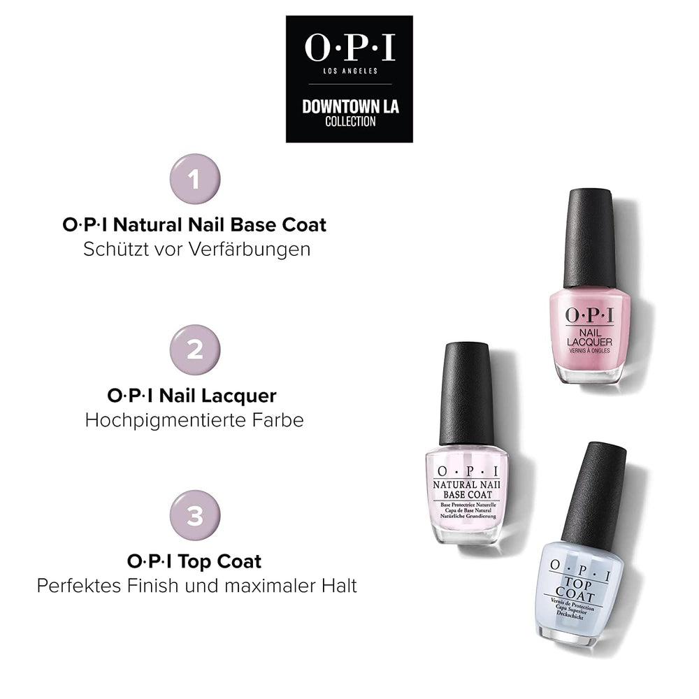 OPI Downtown LA Collection - Nail Lacquer (PInk on canvas - Up to 7-day wear - long-lasting nail polish with an extra-wide ProWide brush for perfect nails