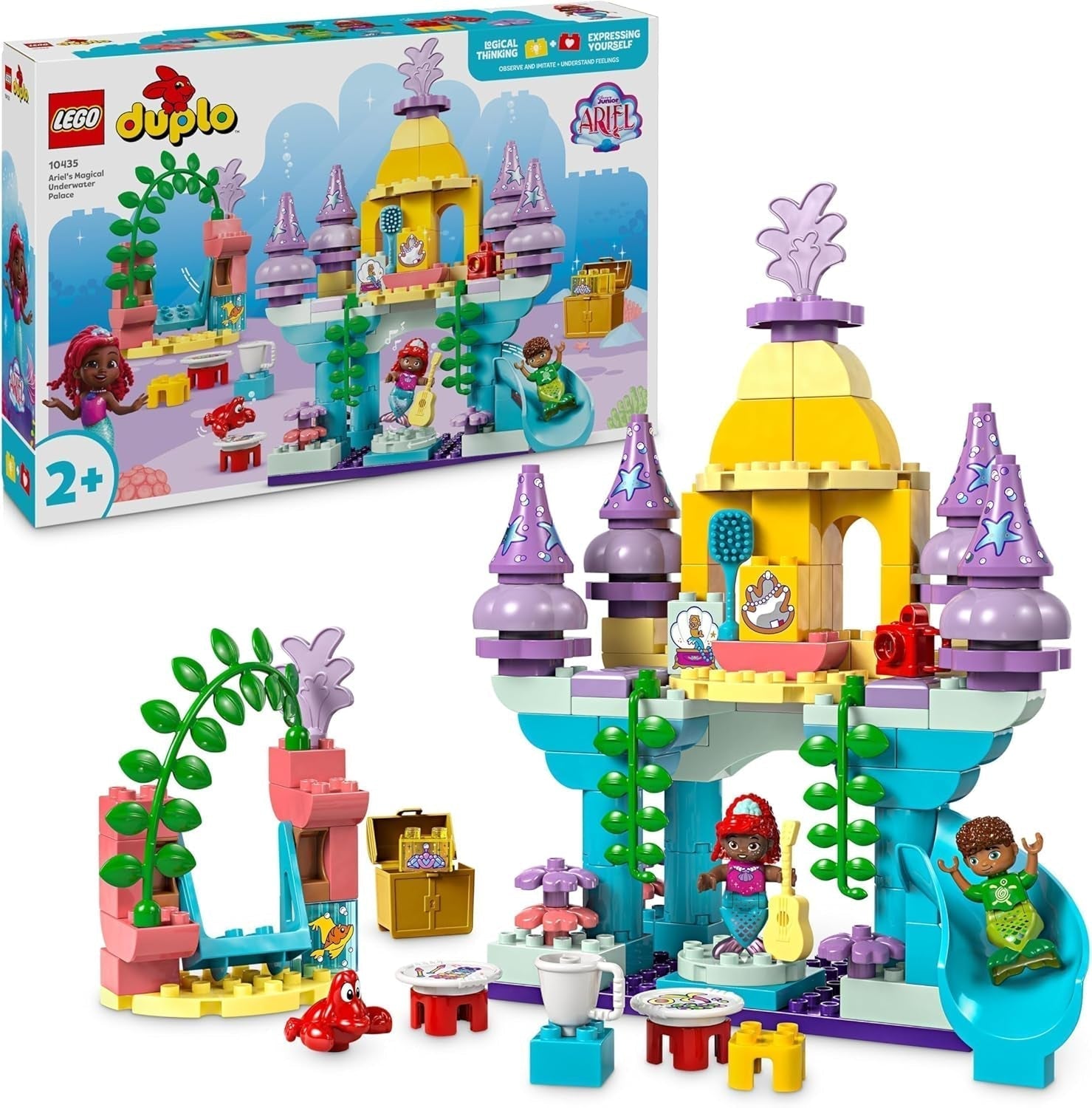 LEGO DUPLO | Disney Ariel's Magical Underwater Palace, educational toy for Ariel the mermaid, underwater castle for children over 2 years old 10435 Building sets Besuche den LEGO-Store Default title