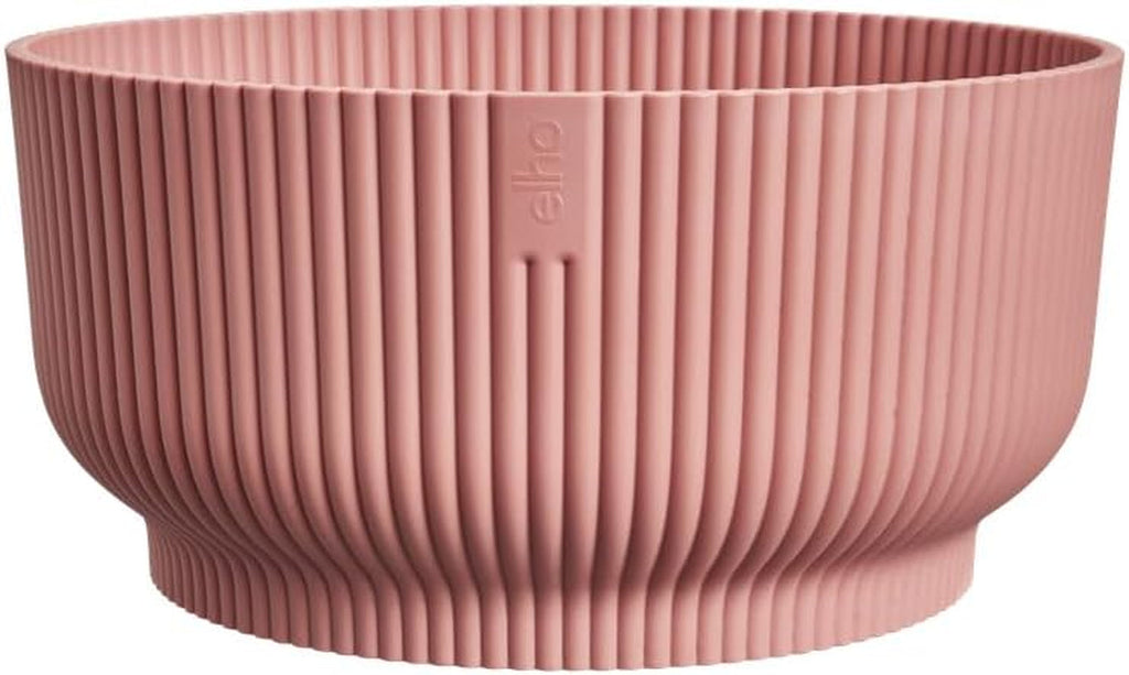 elho Vibes Fold Bowl 25 - Ghiveci de flori de interior - 100% plastic reciclat - Ø 24,9 x H 12,1 cm - Roz/Roz deschis