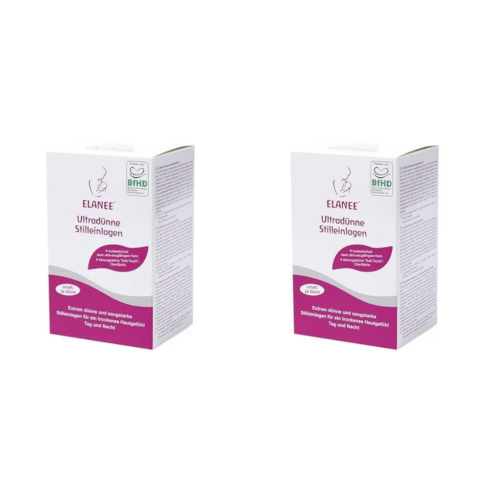 ELANEE 219-V1 Tampoane de alăptare ultra-subțiri, alb Accesorii Hrana si Alaptare Bebe Naty Shop 24 de bucăți (pachet de 2)