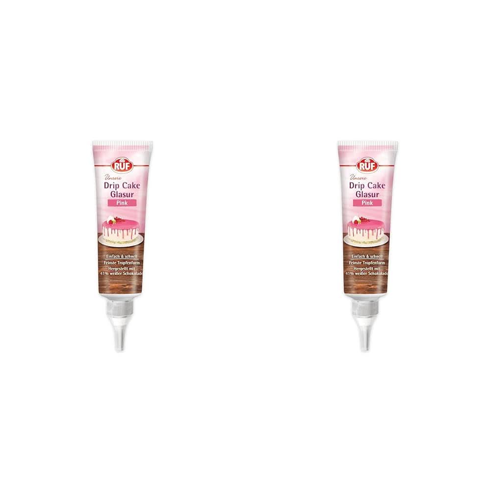 RUF Glazura cu efect de picurare, diverse sortimente, 125 grame Glazuri si Decor Naty Shop 2 x 125 grame (set 2 bucati) Roz